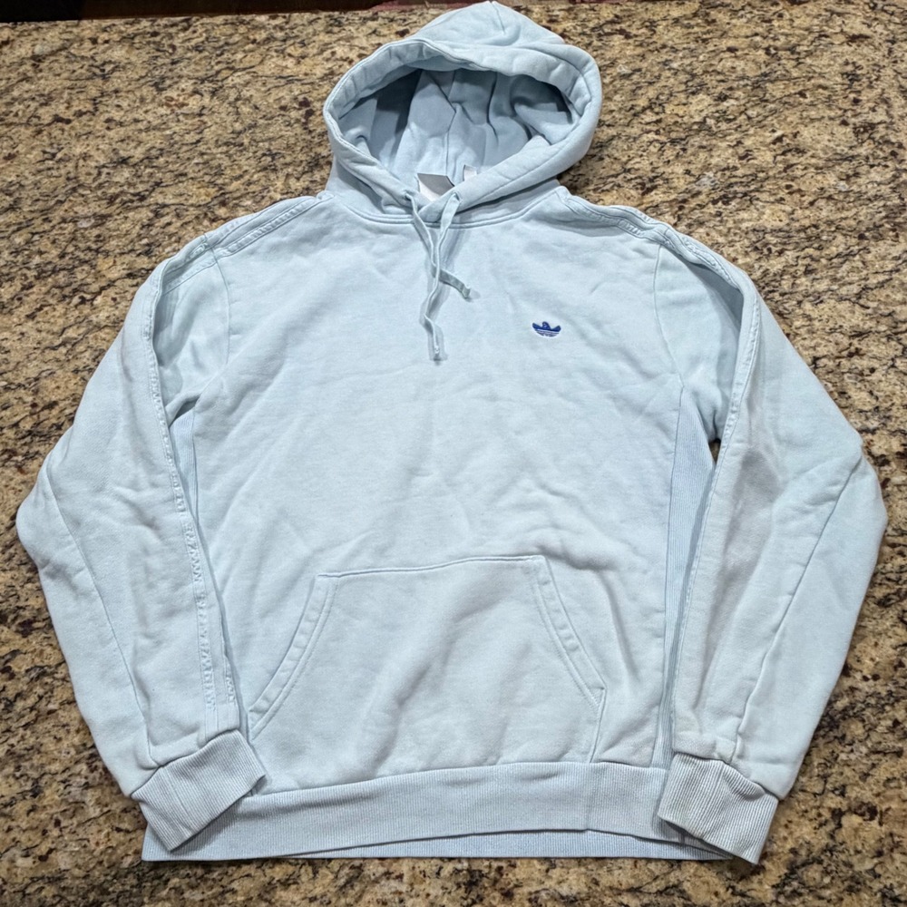 Adidas Originals Shmoo Mark Gonzales Hoodie Mens Small Light Blue Pullover